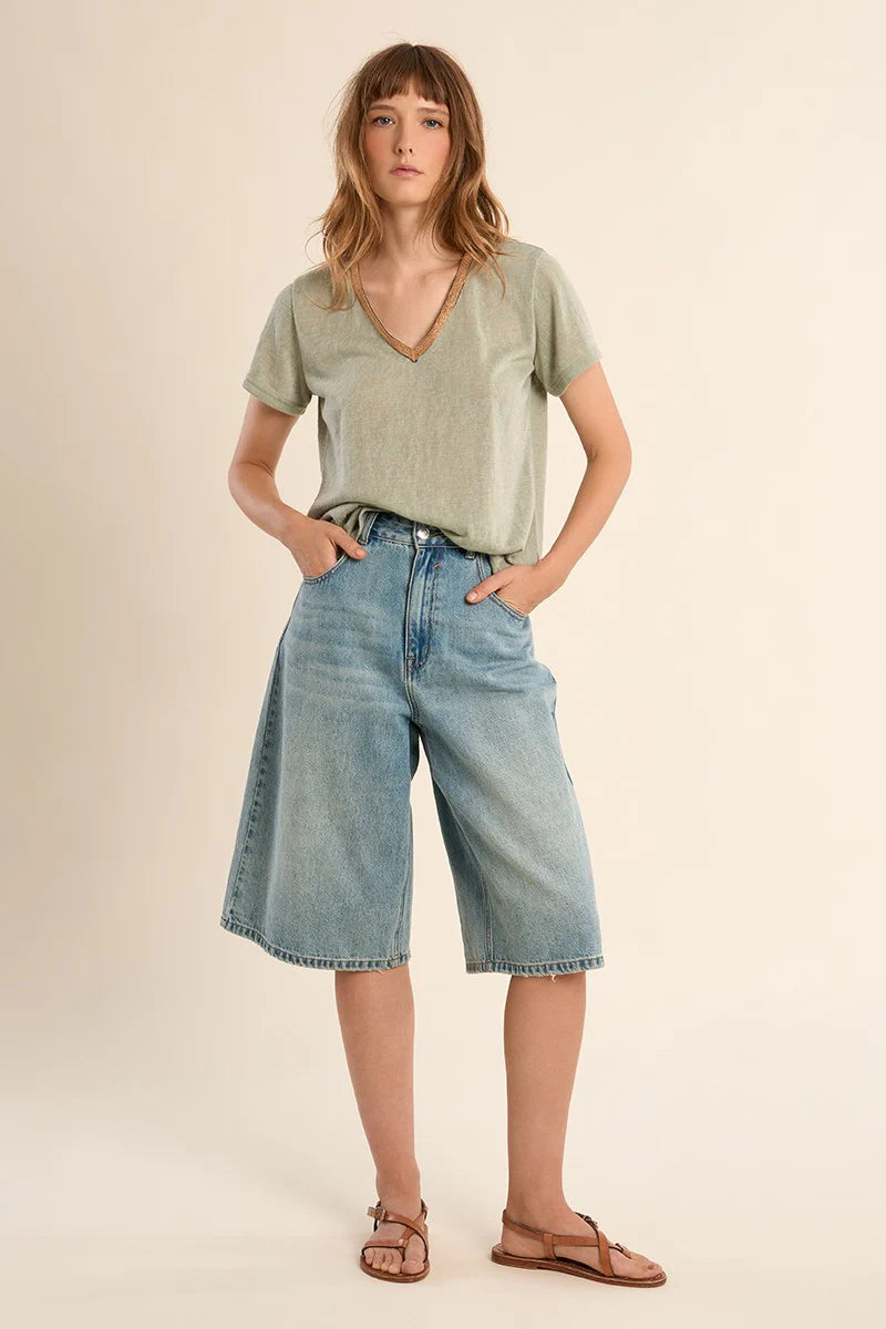 Cassy Tee- Sage