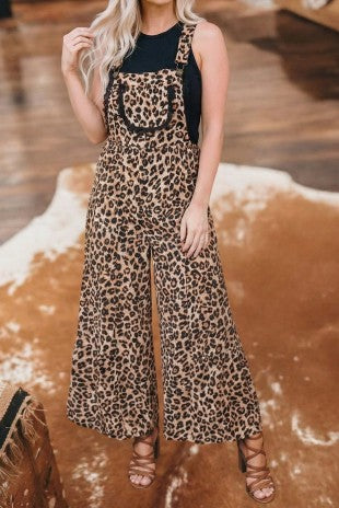 Animal Print Overalls