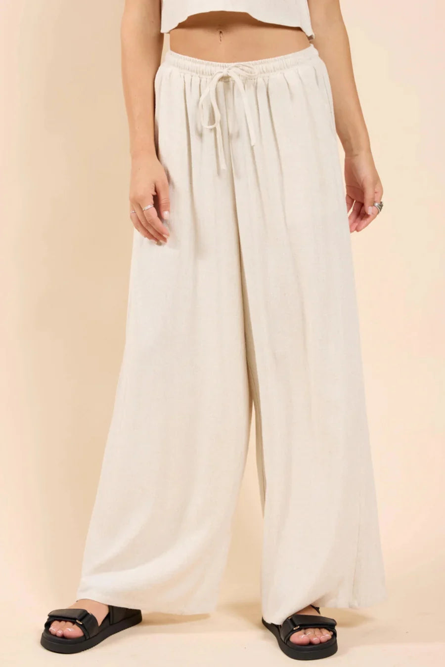 Sugarloaf Elastic Waist Pant - Oatmeal