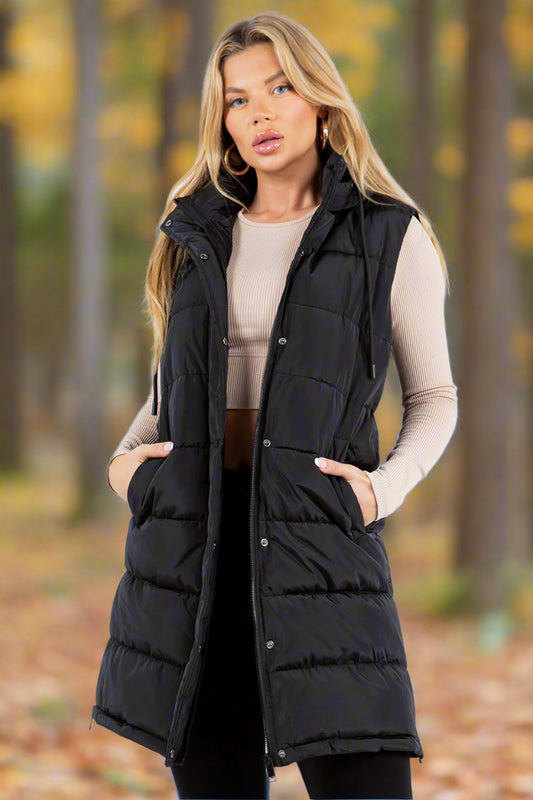 Monica Puffer Vest - Black