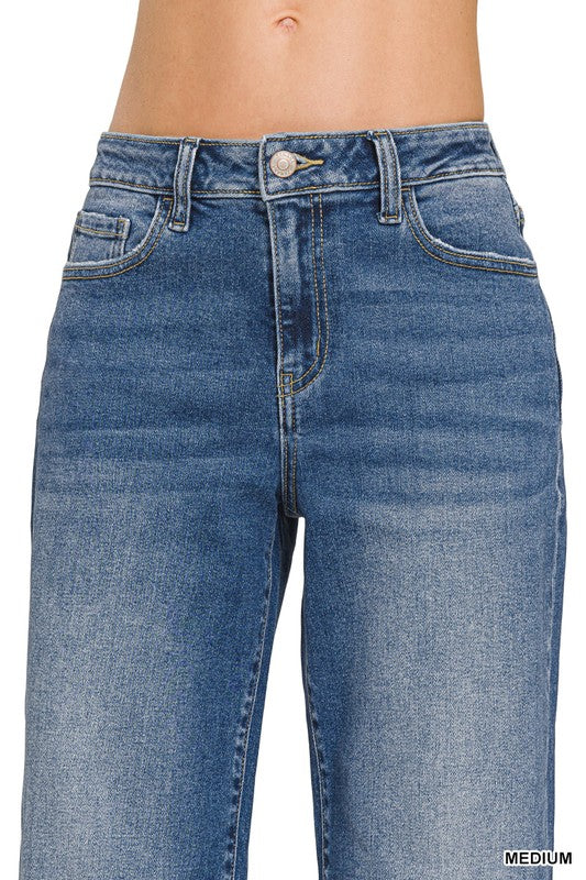 Zen High Rise Straight Leg -Medium Wash