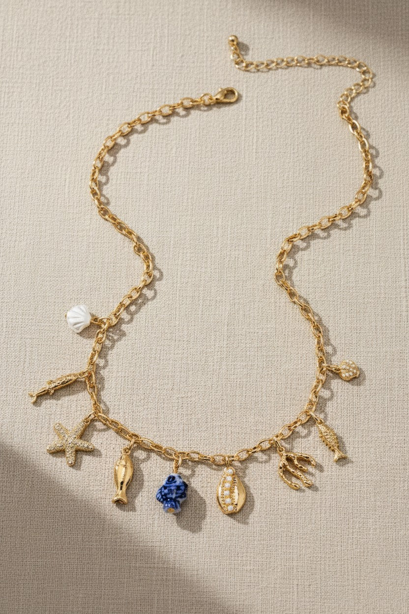 Blue Reef Charm Necklace