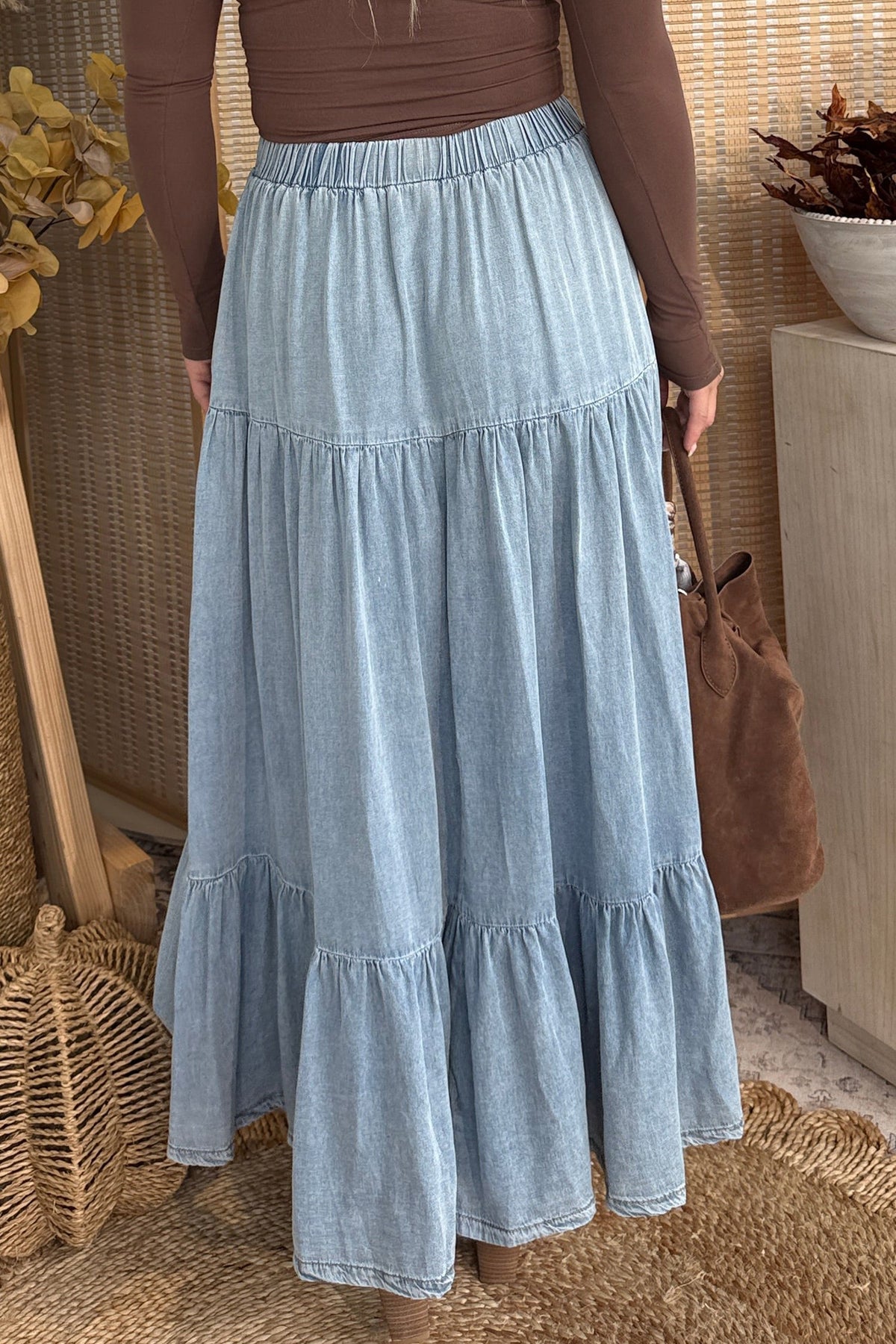 Ella May Denim Maxi Skirt