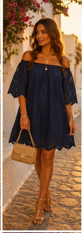 Mariella Islet Dress - Navy