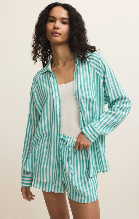 La Palma Striped Button Up