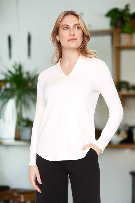 Buttery Soft Long Sleeve V Neck by UP