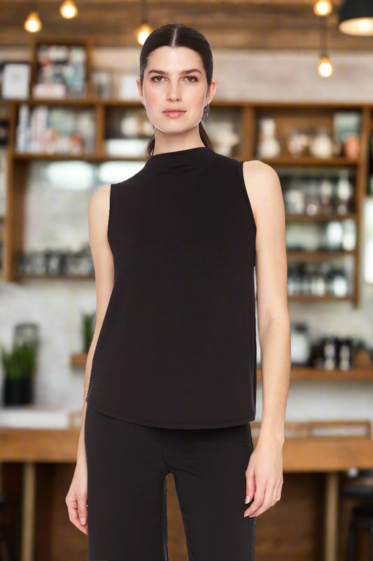 Solid Provence Sleeveless Turtleneck Top by UP