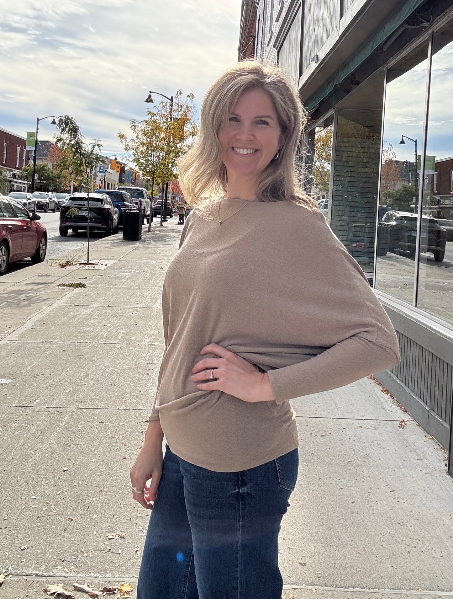 Payton Dolman Sleeve - Mocha