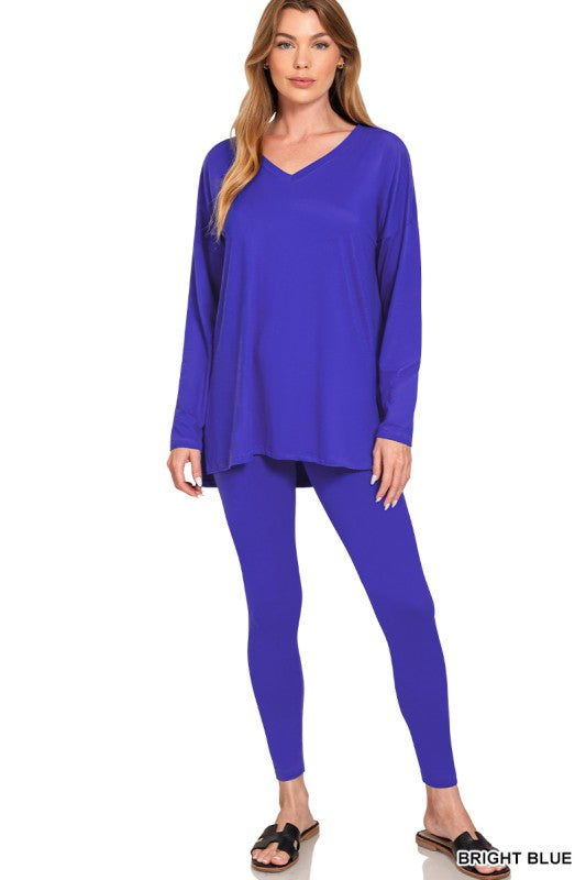 Bright Blue Long Sleeve Legging Set