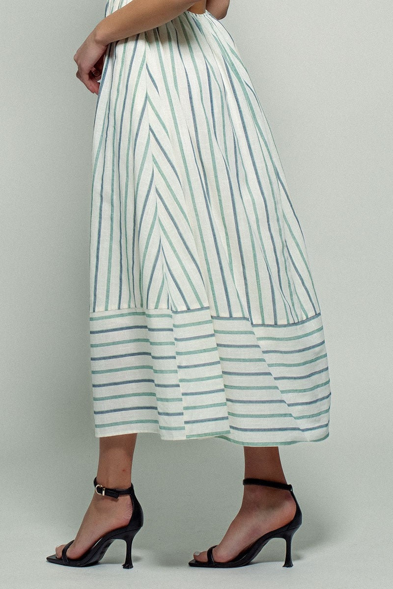 Janna - Blue / Sage Summer Dress