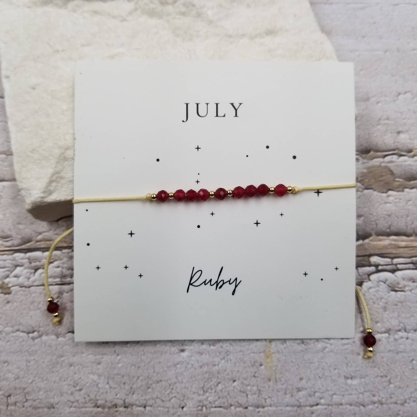 APRIL Handmade Crystal & Copper Bead Birthday Month Bracelet