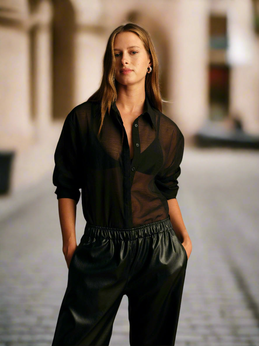 Hugh Sheer Shirt - Black