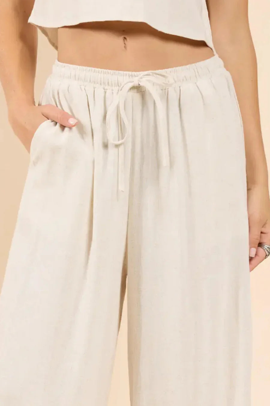 Sugarloaf Elastic Waist Pant - Oatmeal