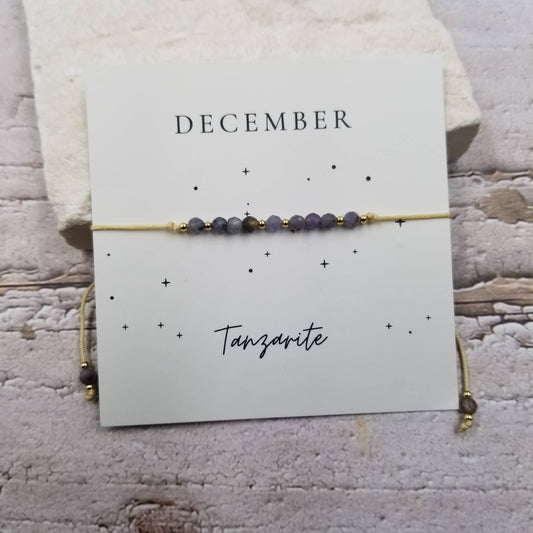 DECEMBER Handmade Crystal & Copper Bead Birthday Month Bracelet