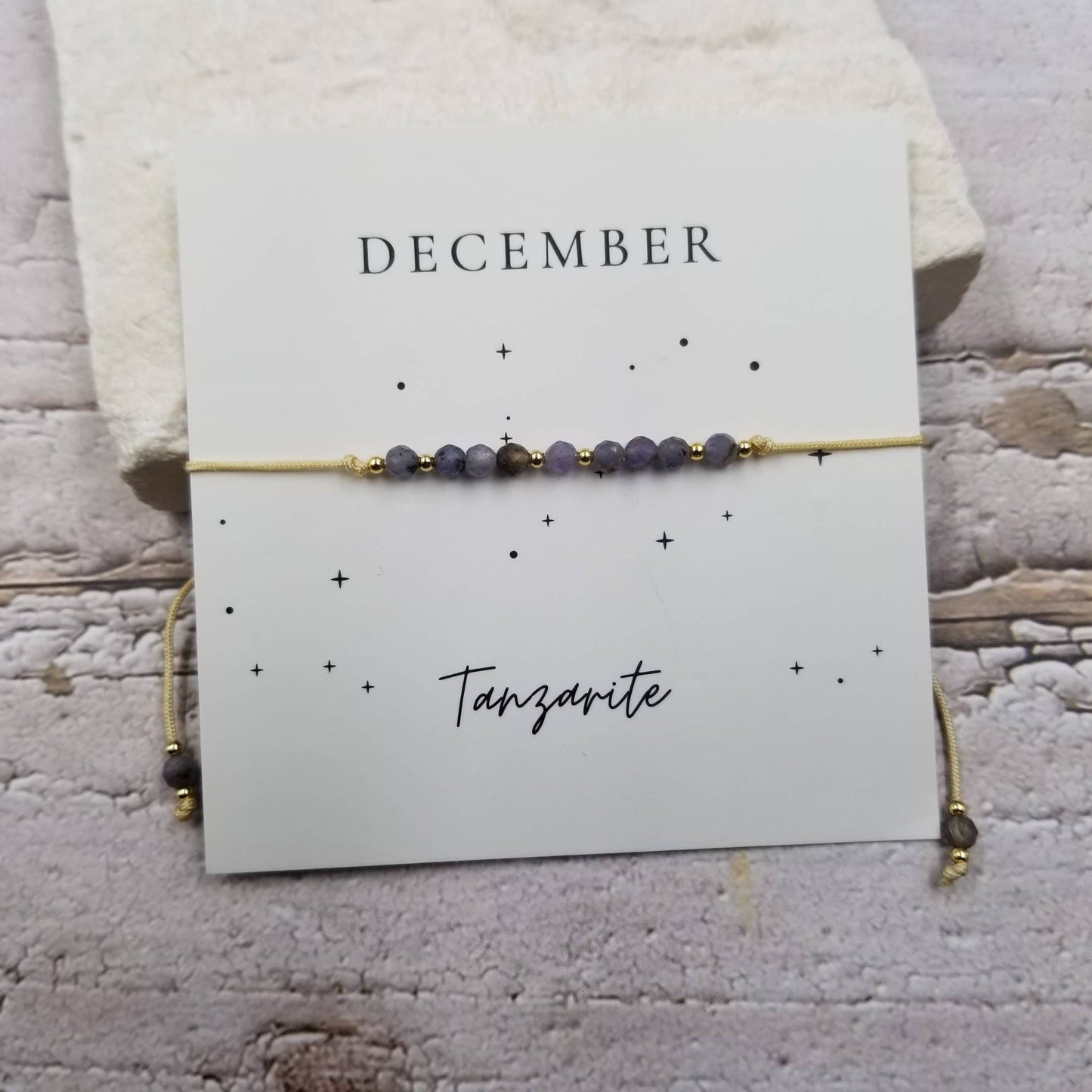 APRIL Handmade Crystal & Copper Bead Birthday Month Bracelet