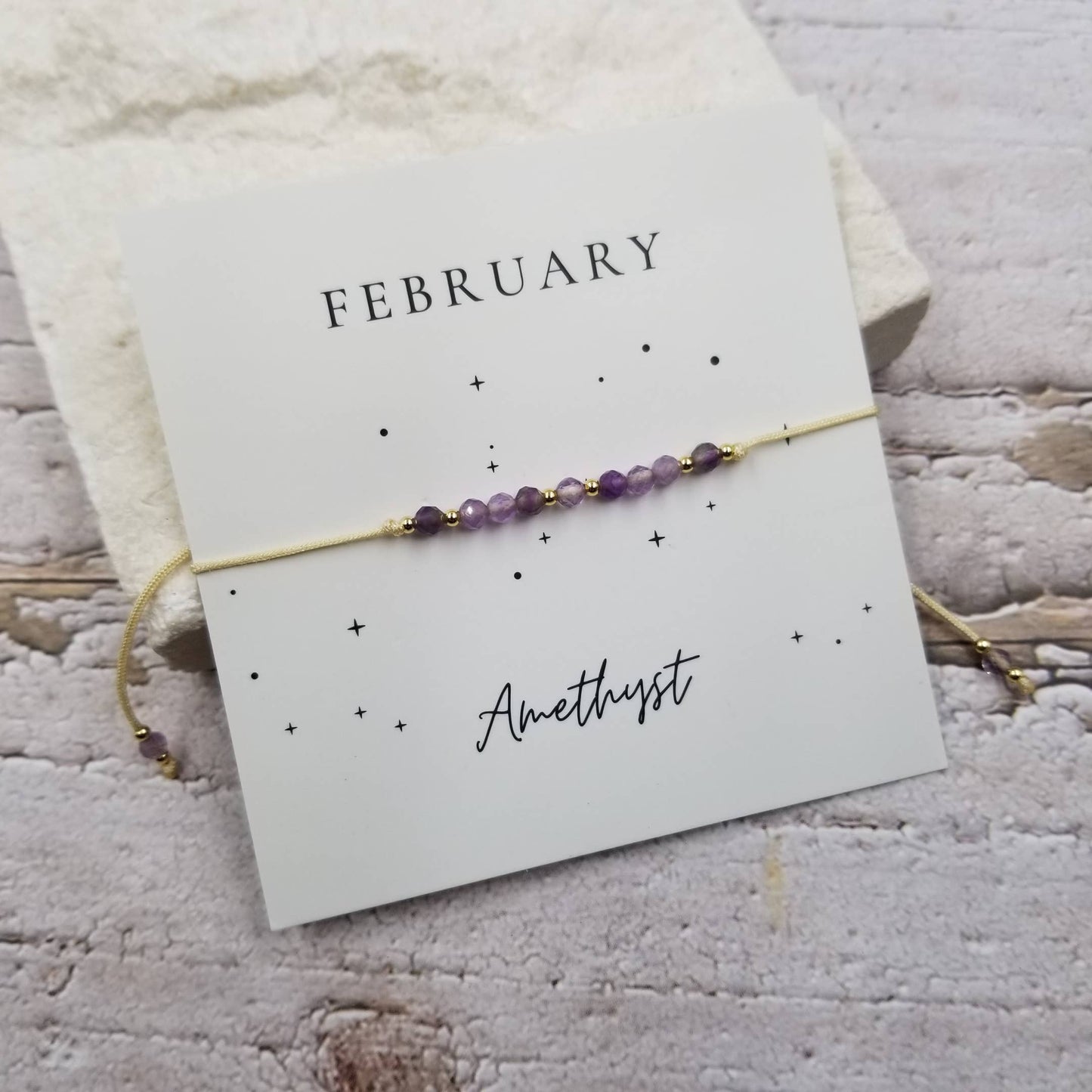 MARCH Handmade Crystal & Copper Bead Birthday Month Bracelet