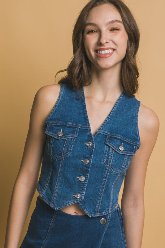 Tia -Denim Vest