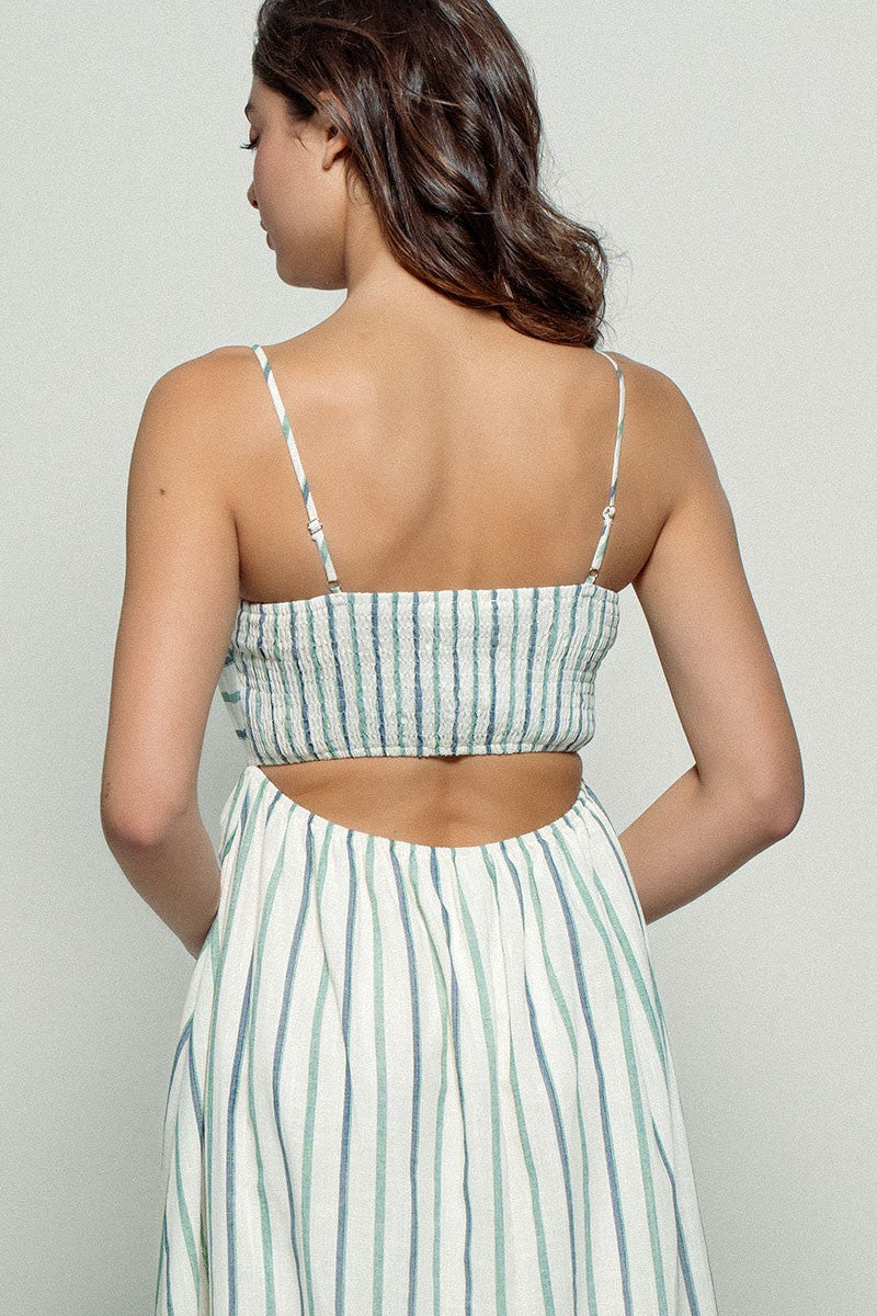 Janna - Blue / Sage Summer Dress