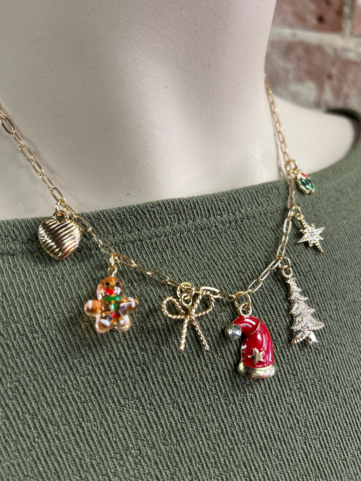 Gingerbread Charm Necklace