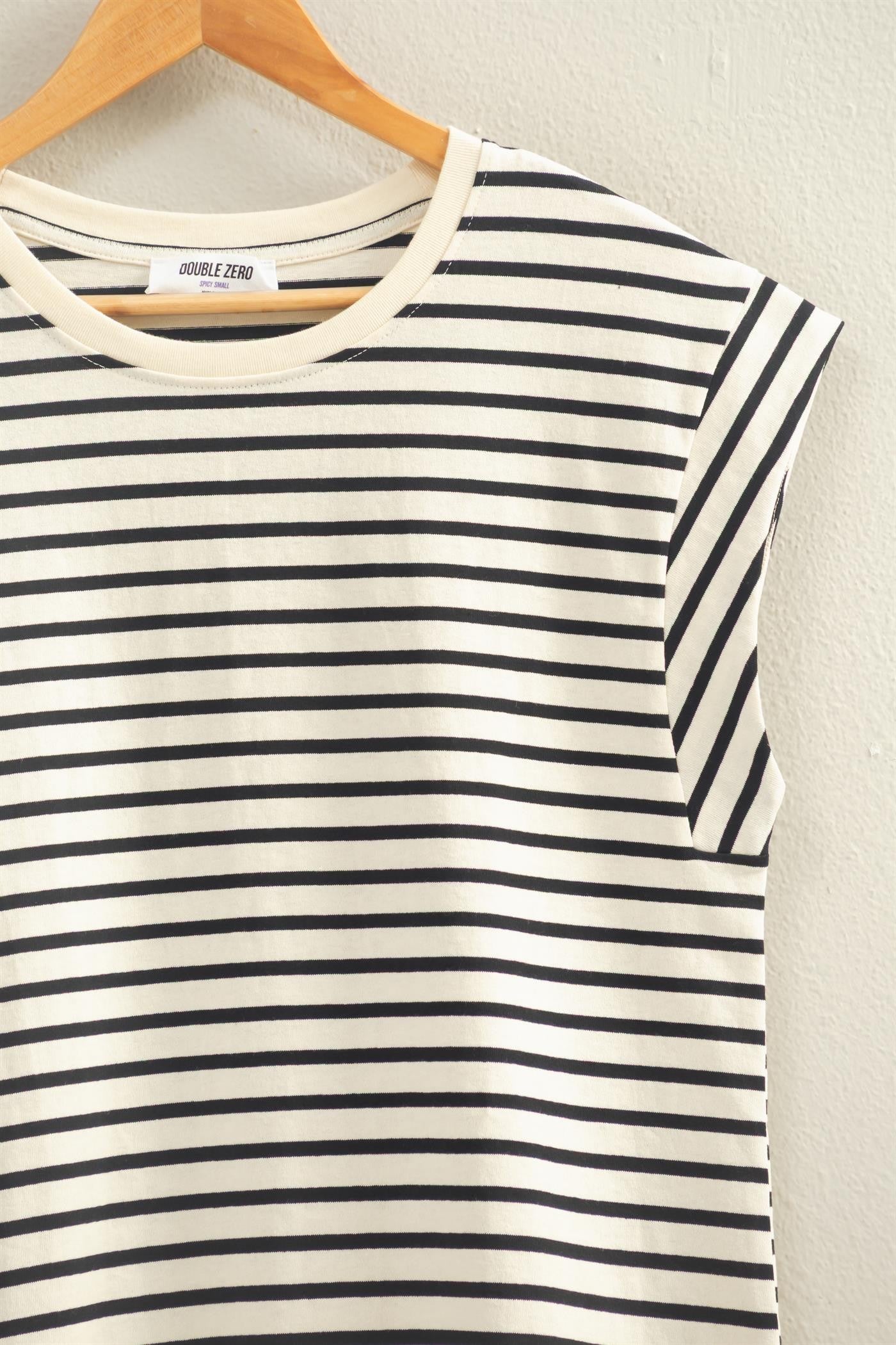 Black and White Striped tee