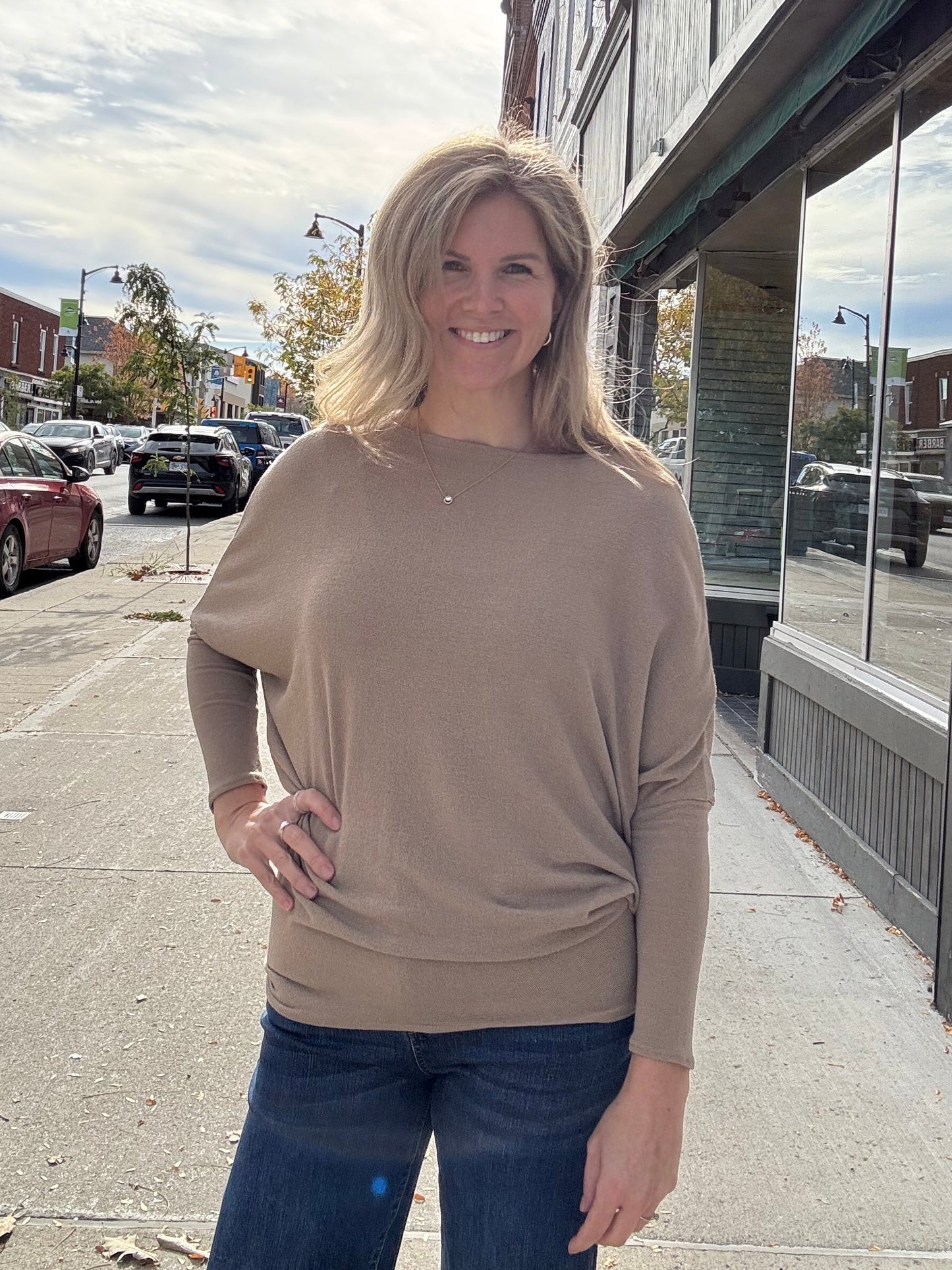 Payton Dolman Sleeve - Mocha