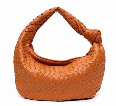 Valentina Woven Handbag - Brown