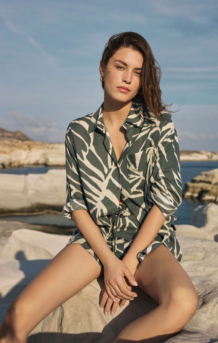 Tova Palm Button Up