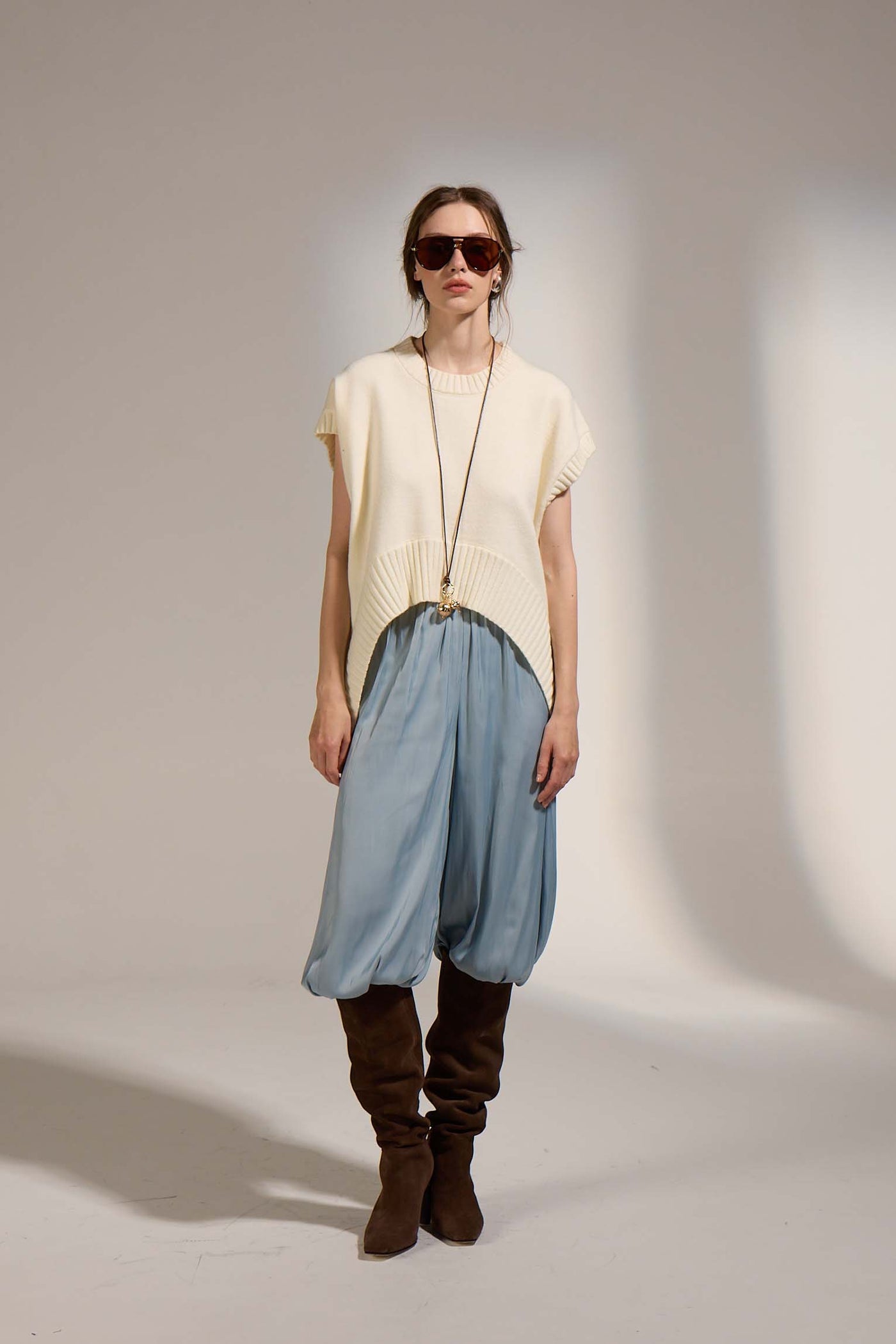 Jethro Knit Vest - Ecru