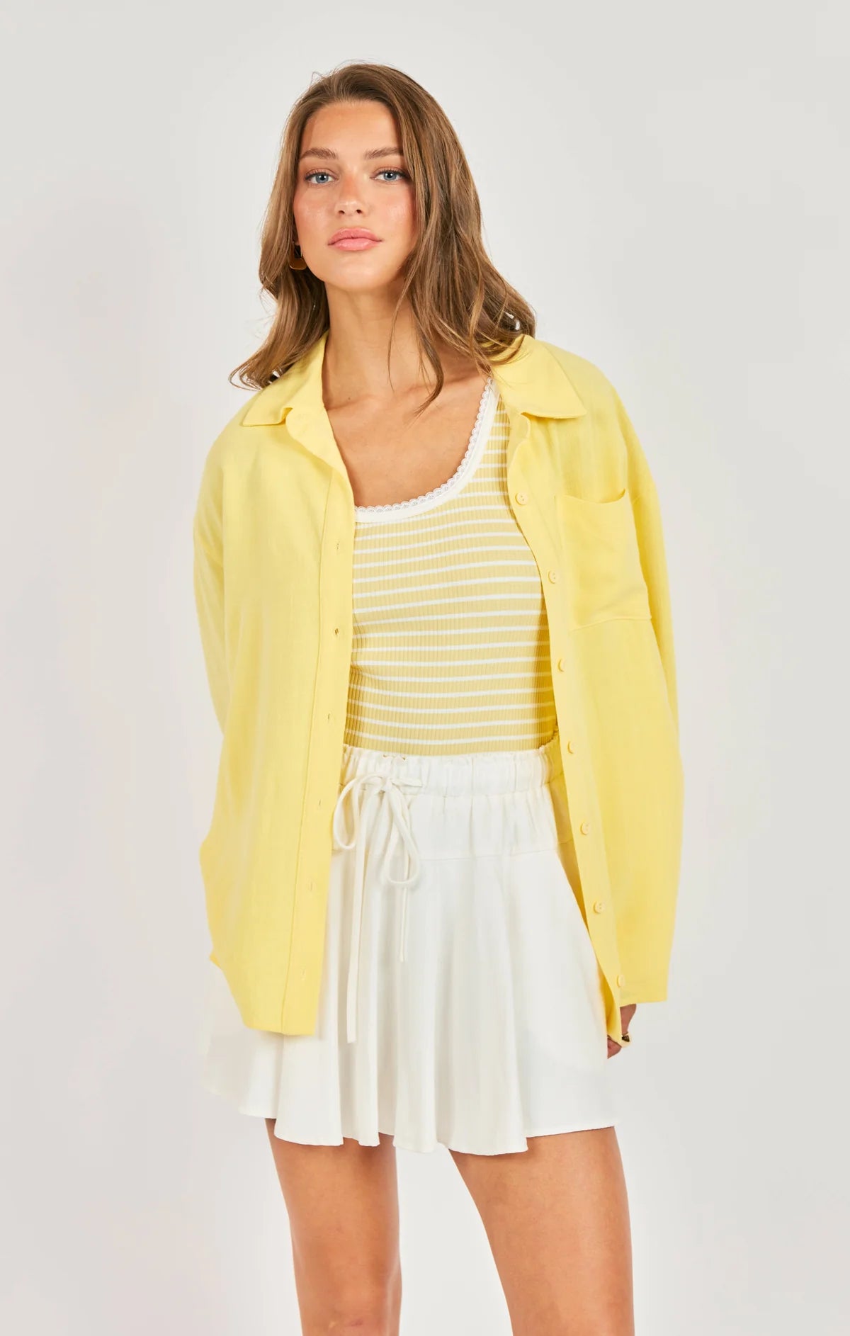 Sunshine On My Shoulder Button Up