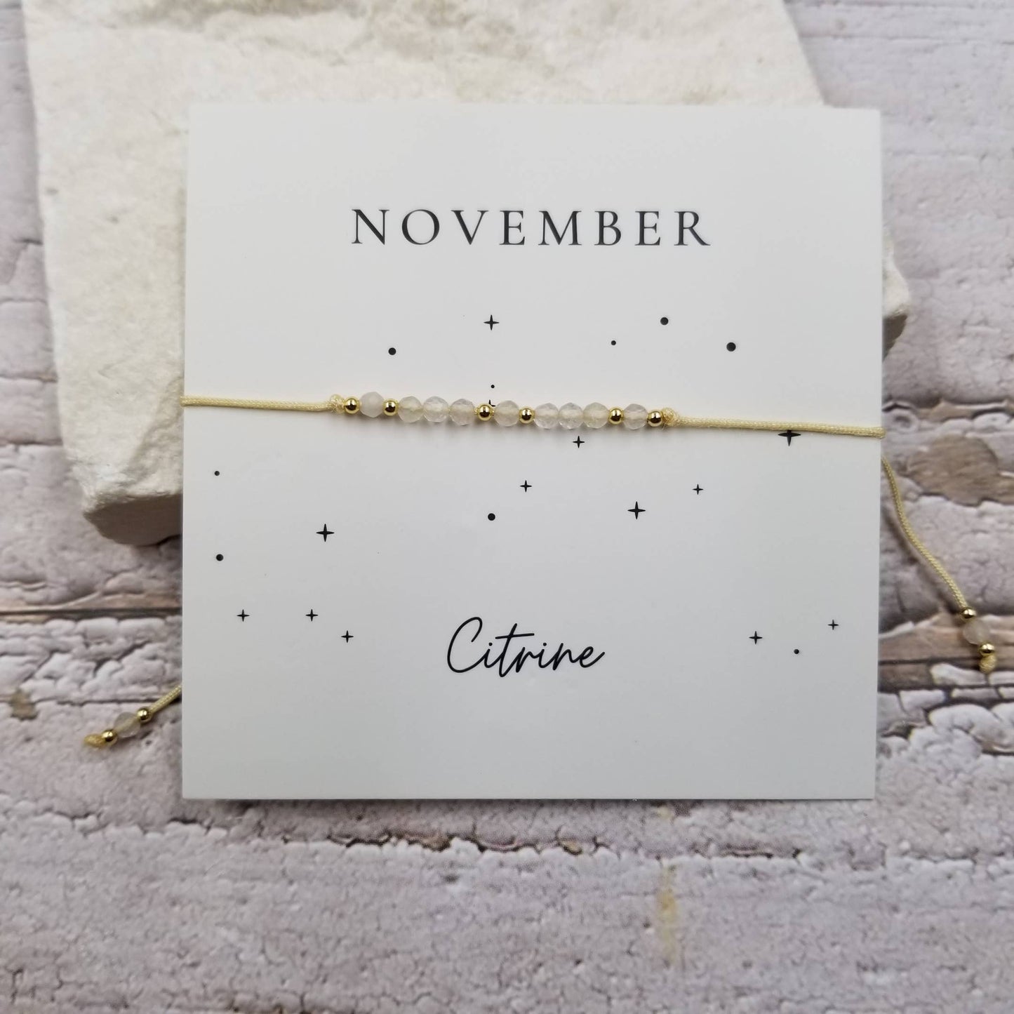 OCTOBER Handmade Crystal & Copper Bead Birthday Month Bracelet:
