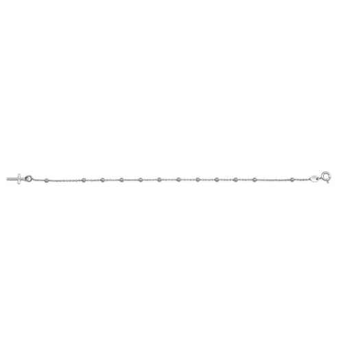 Dainty 2mm Rosary Bracelet - Sterling Silver