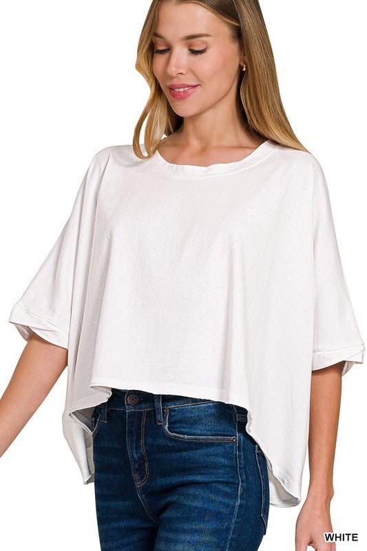 Cropped Angled Tee