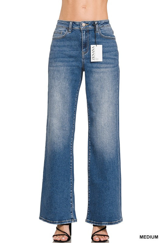 Zen High Rise Straight Leg -Medium Wash