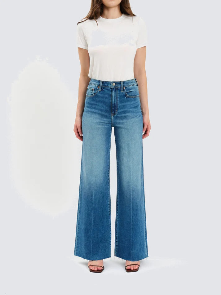 Far Out- Hight Rise Wide Leg Denim - New Indigo