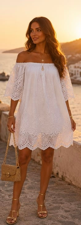 Mariella Islet Dress - White