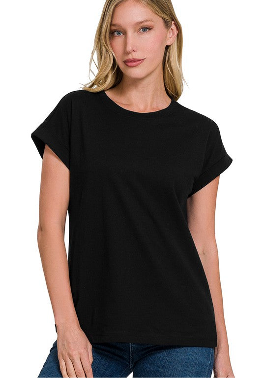 Tanny Cotton Tee - Black