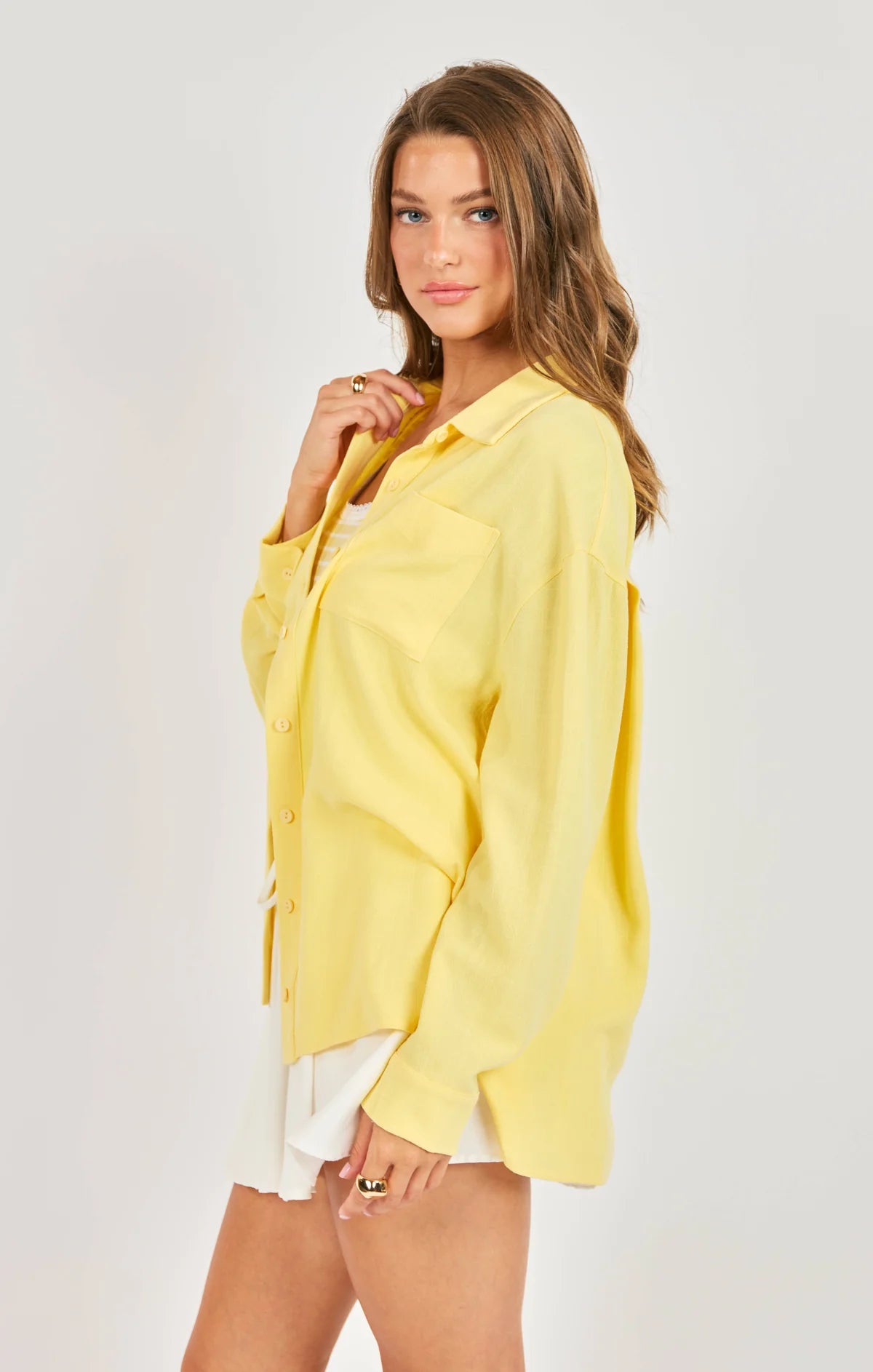 Sunshine On My Shoulder Button Up