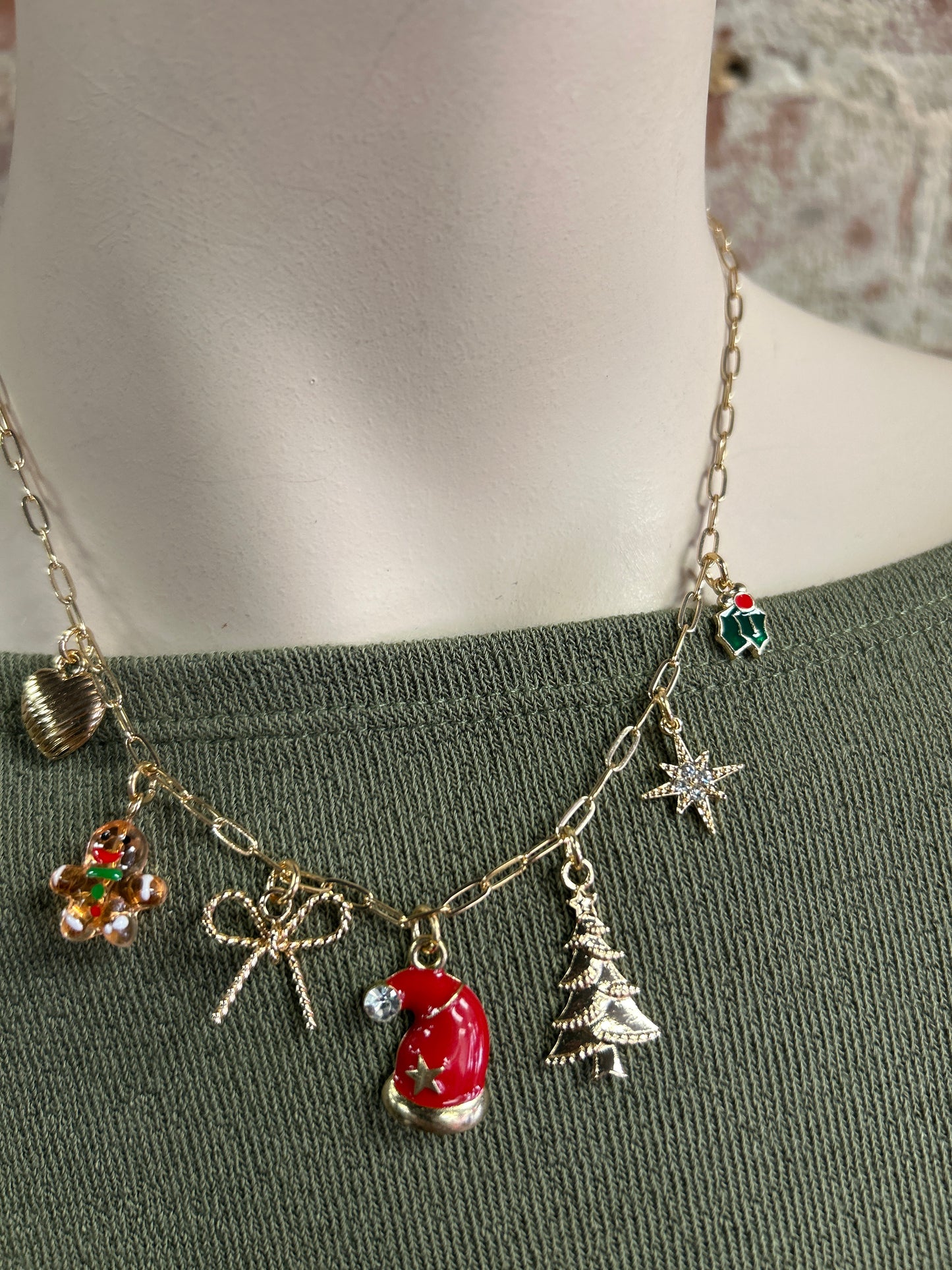 Gingerbread Charm Necklace
