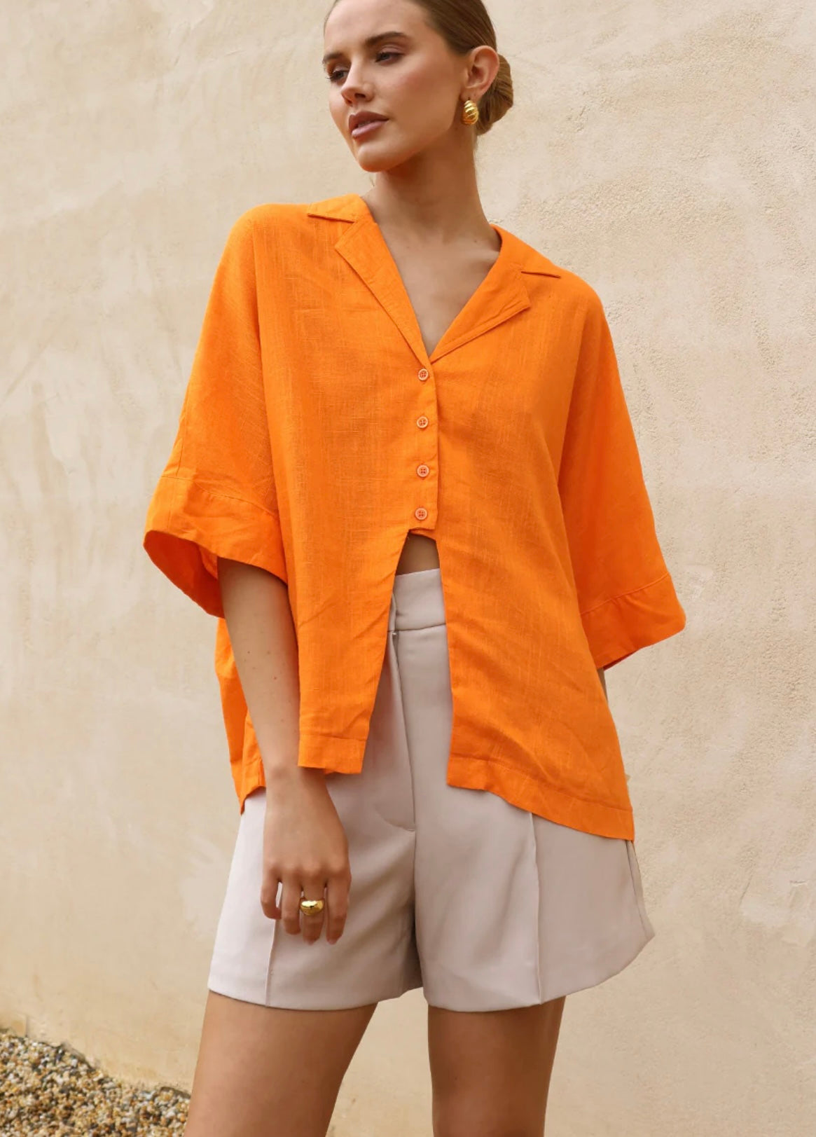 Irena Orange Shirt