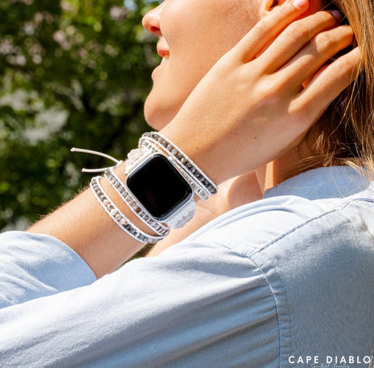 White Labradorite Apple Watch Strap