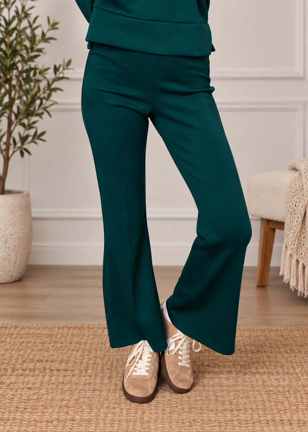 Flamme Flare Pant - Dark Green