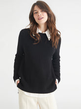 Emma Black Crewneck Sweater