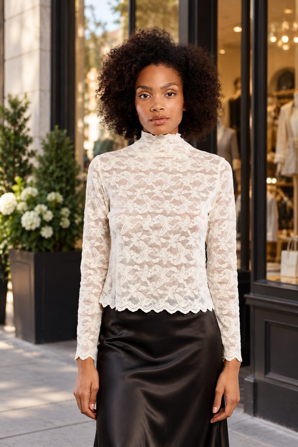 Darla Lace Top - White