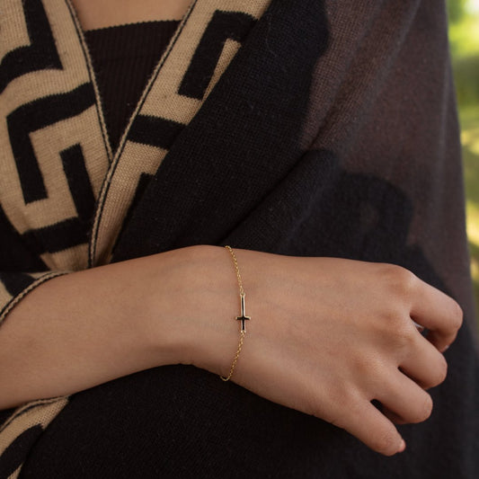 Cross Bracelet - Gold Vermeil