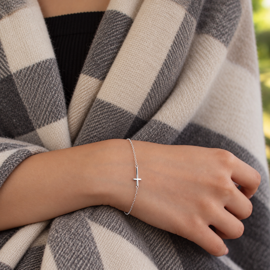 Cross Bracelet Sterling Silver