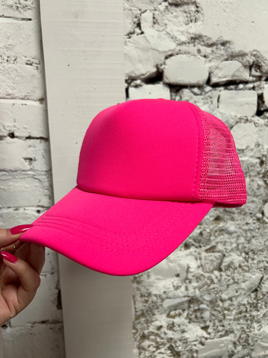 Electric Pink Trucker Hat