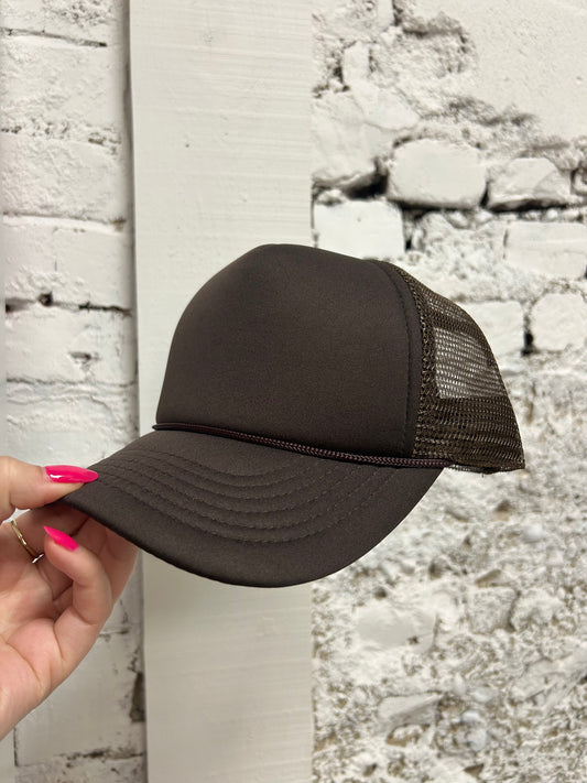 Chocolate Brown Trucker Hat