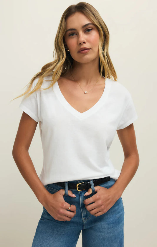 Modern V-neck - White