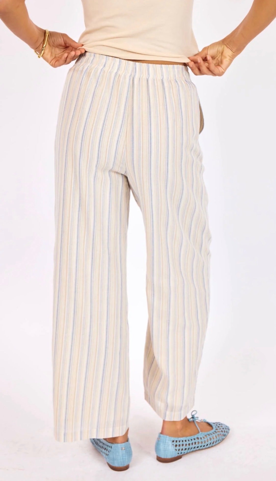 The Lands Striped Pull on Pant