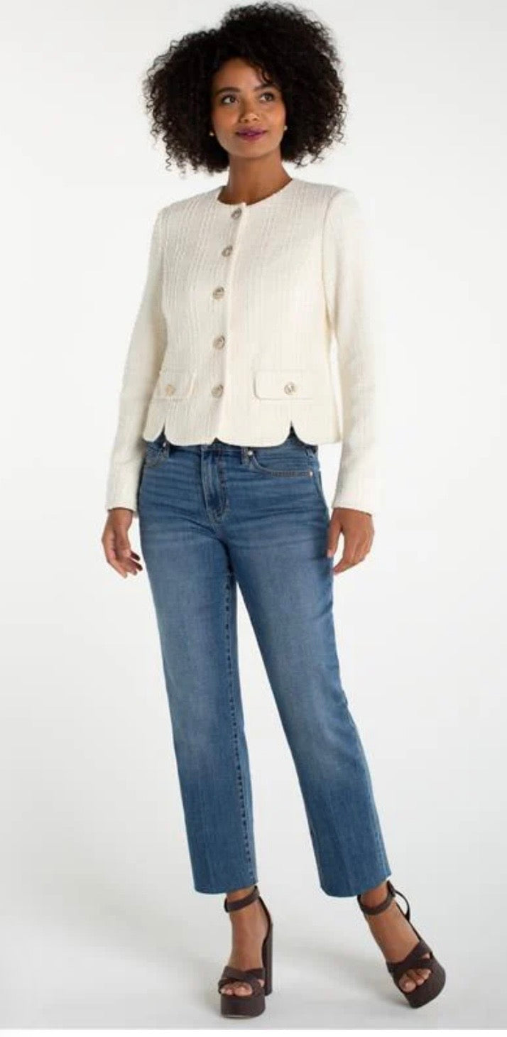 Kennedy Crop Straight With Blind Hem Denim